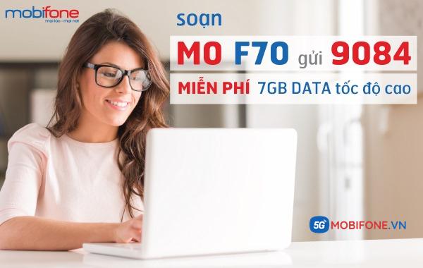 Đăng ký gói F70 Mobifone nhận ngay 7GB Data tốc độ cao