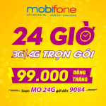 Đăng ký gói 24G Mobifone trọn gói 90GB data chỉ 99k/tháng