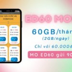 Đăng ký gói cước ED60 Mobifone có ngay 60GB data dùng mạng thả ga