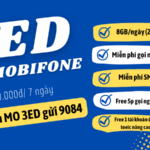 Đăng ký gói 3ED Mobifone nhận ngay 24GB và miễn phí gọi thoại