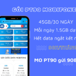 Đăng ký gói PT90 Mobifone nhận ngay 1,5GB data x 30 ngày