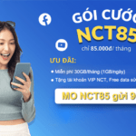 Đăng ký gói NCT85 Mobifone ưu đãi 30GB/tháng, thả ga dùng NCT